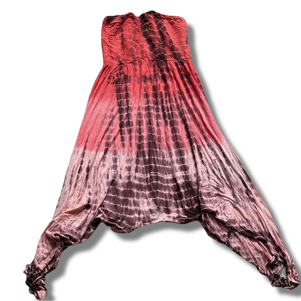 Suzy Sheer Beach Pink Flow Tassel Dress Medium